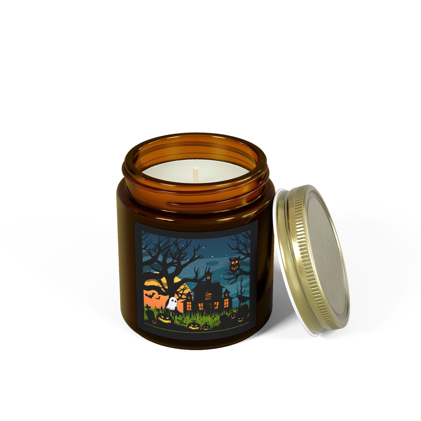 Scented Halloween Candle - Coconut Apricot Wax - Halloween Collective