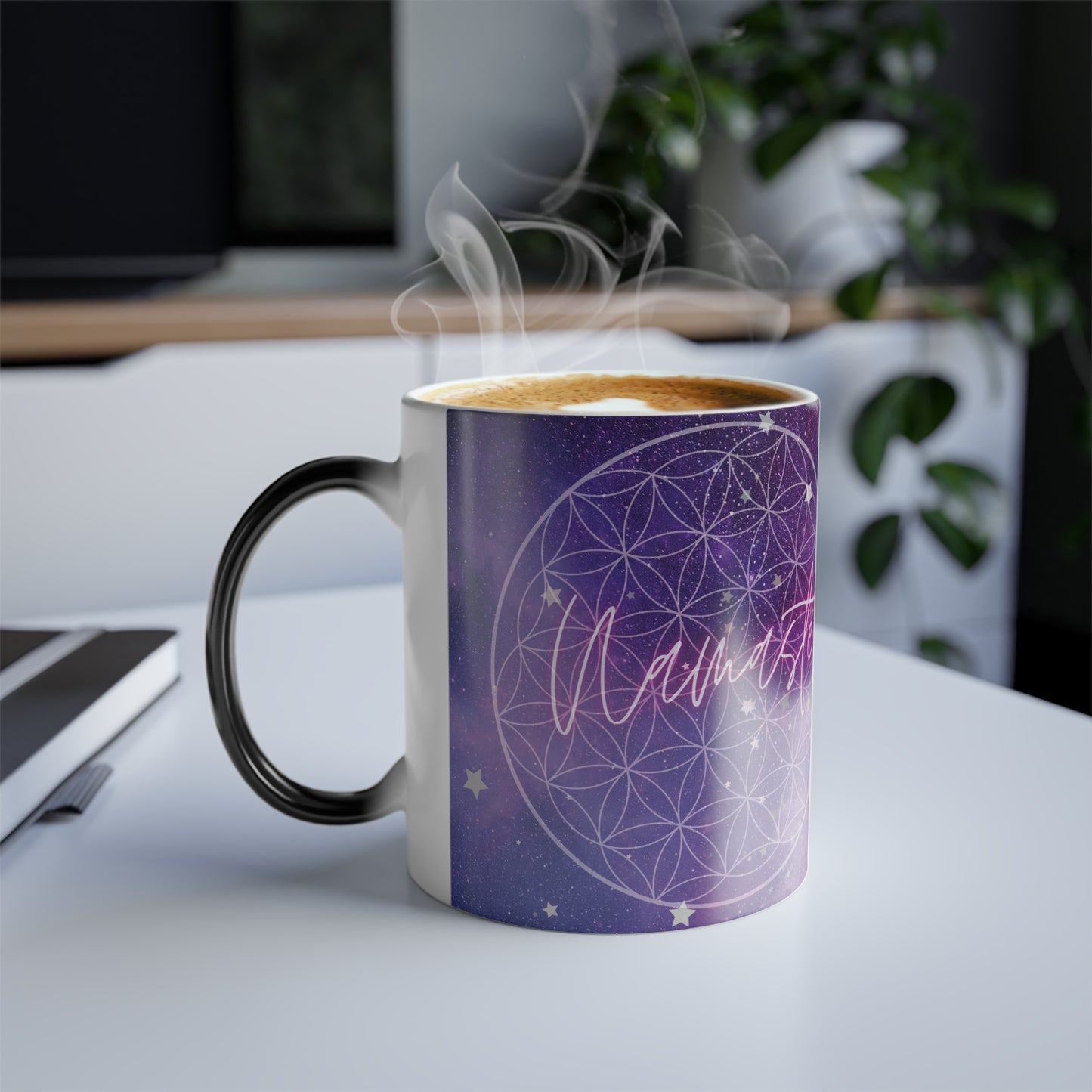 Coffee Mug - Flower of Life Namaste Galaxy Color Morphing Mug, 11oz