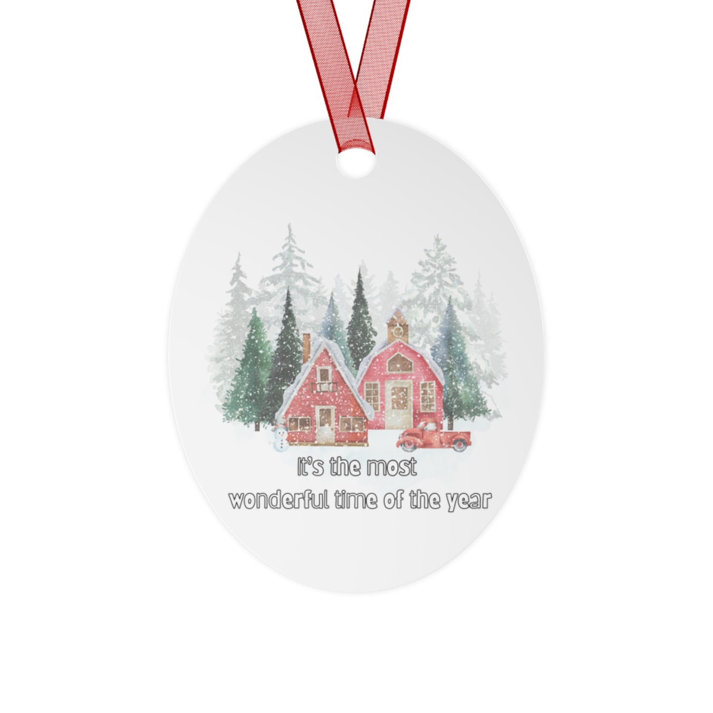 Metal Ornament - Christmas Ornaments - It's The Most Wonderful Time Of The Year