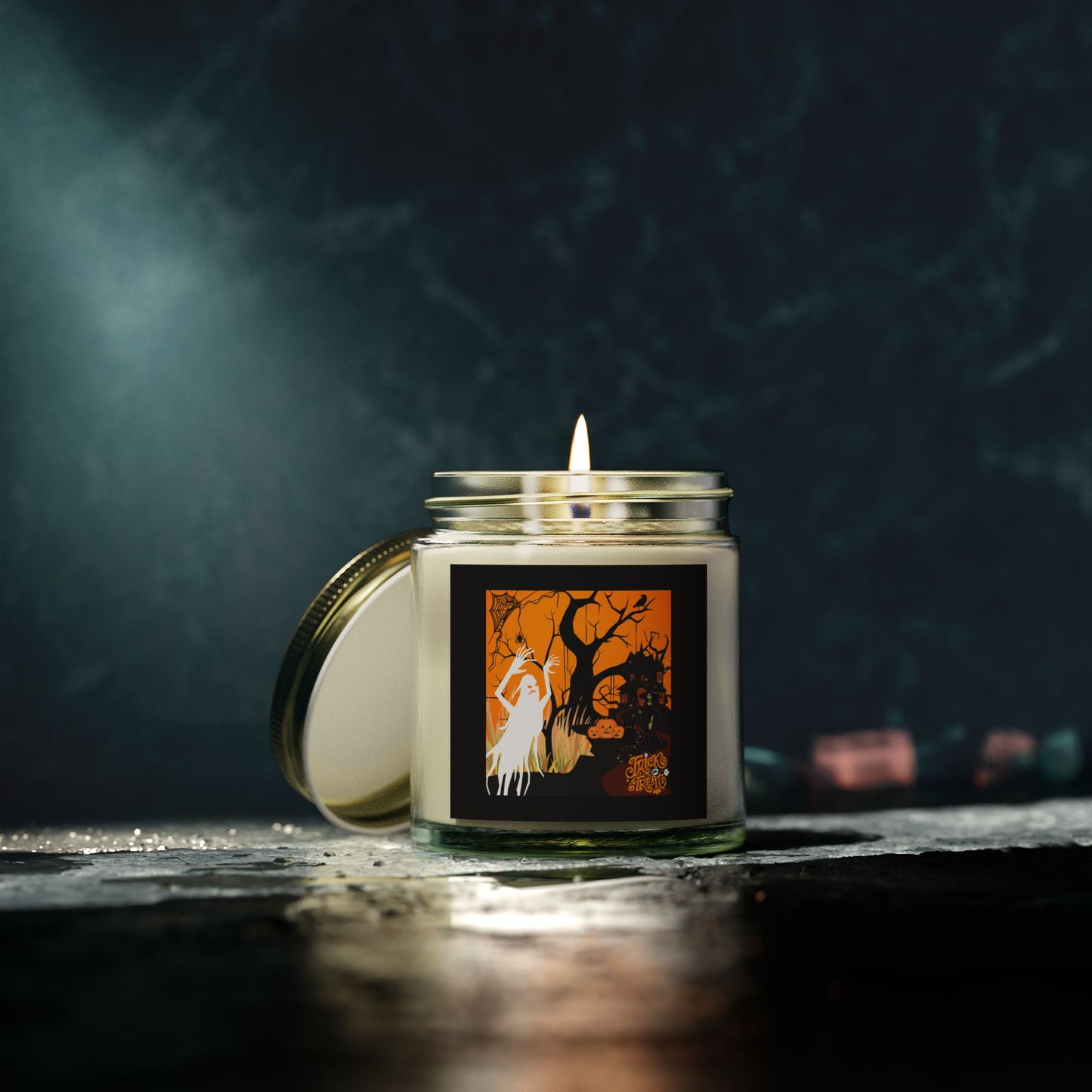 Scented Halloween Candle - Coconut Apricot Wax - Halloween Collective