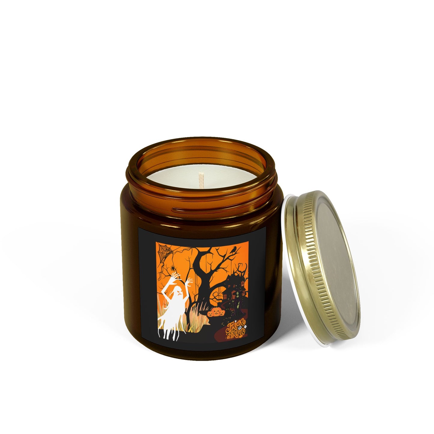 Scented Halloween Candle - Coconut Apricot Wax - Halloween Collective