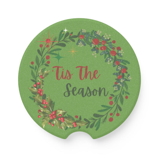 Christmas Soapstone Car Coaster - Tis The Season - Holiday Collective