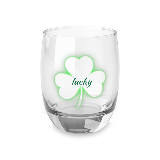 Saint Patrick's Day "Lucky" Whiskey Glass