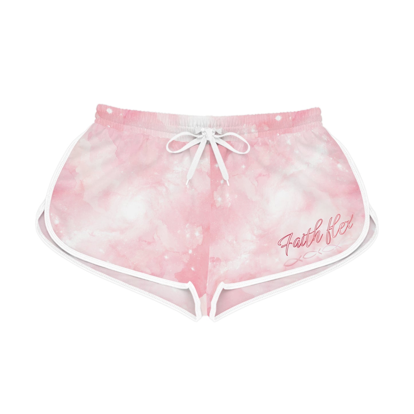 Women’s Relaxed Shorts - Faith Flex Pink Galaxy Print
