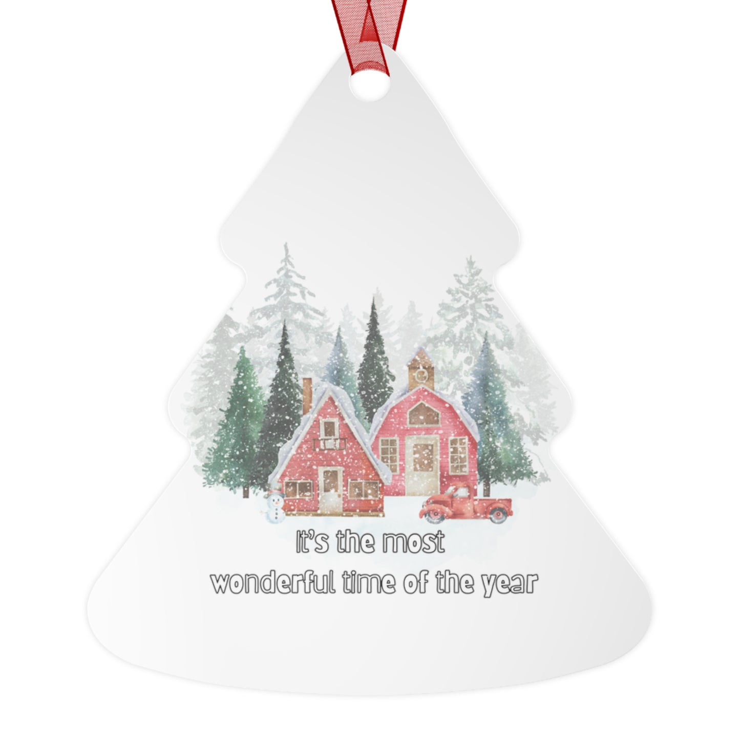 Metal Ornament - Christmas Ornaments - It's The Most Wonderful Time Of The Year