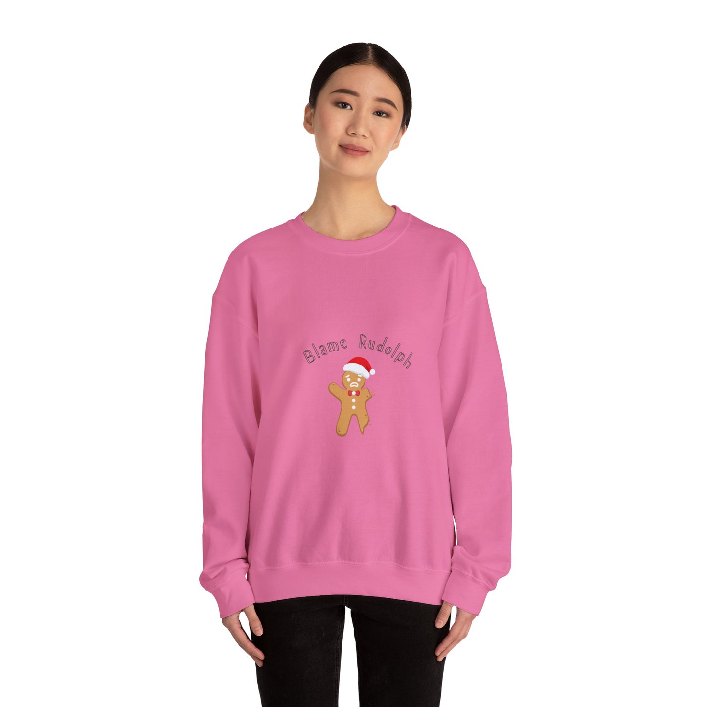 Christmas Sweater - Blame Rodolph - Women's Crewneck Sweatshirt