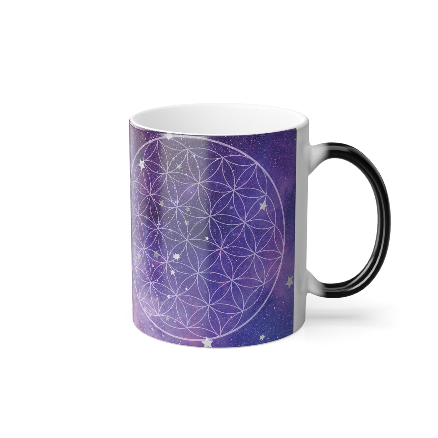 Coffee Mug - Flower of Life Namaste Galaxy Color Morphing Mug, 11oz