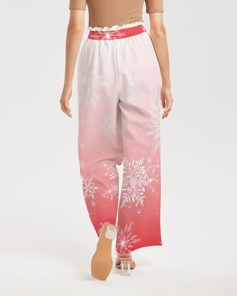 Women's High-Rise Wide Leg Pants - Classy Christmas Set