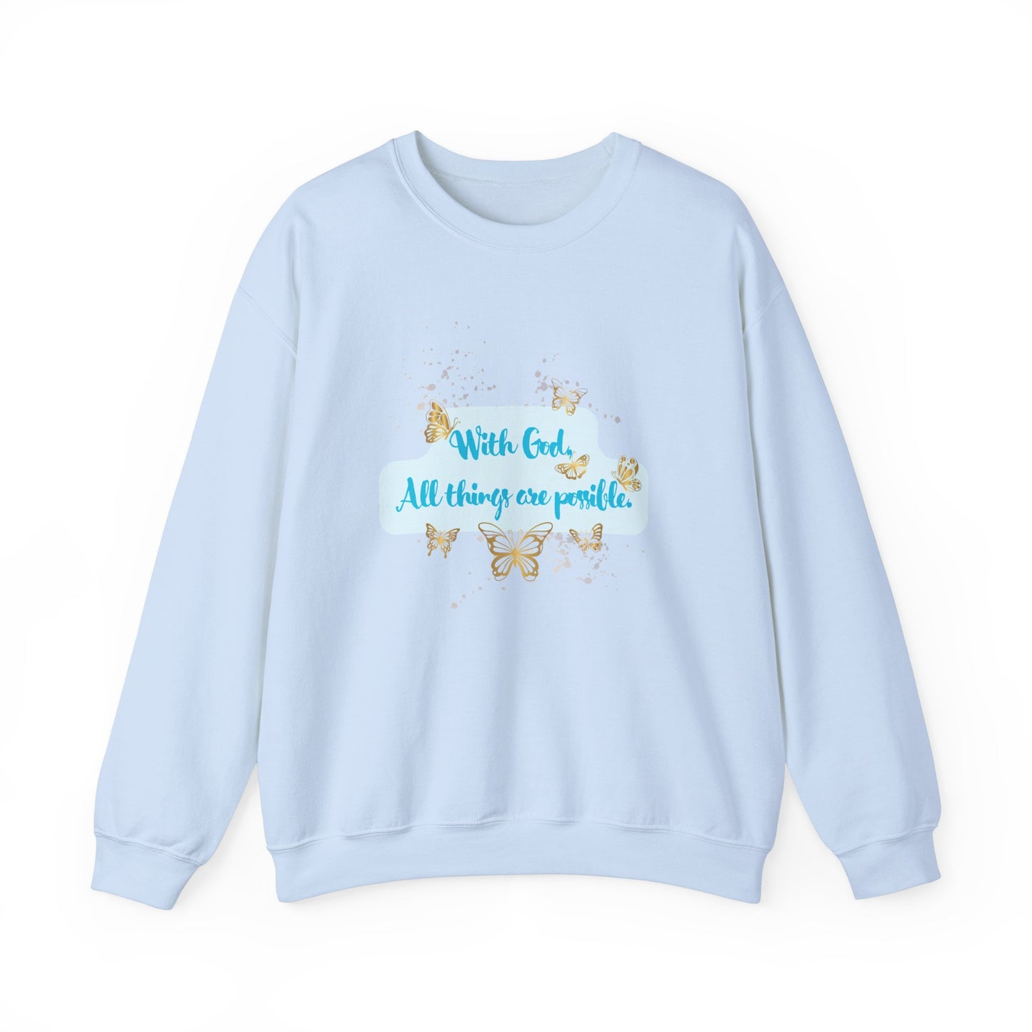 With God All Things Are Possible - Crewneck Sweatshirt - Women's Sweatshirt - Her Collective - Christ Collective