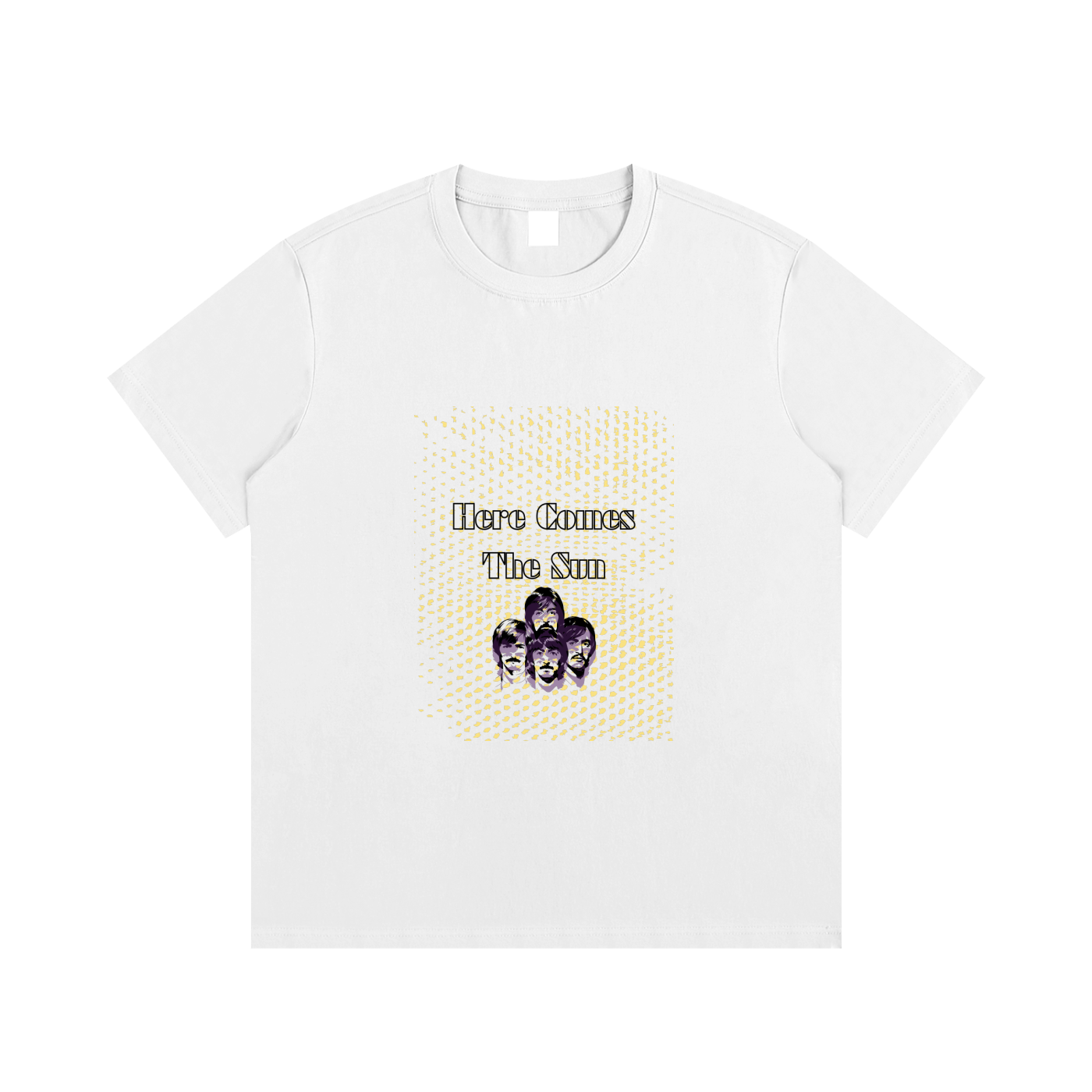 Graphic T-Shirt,Daily Casual,Cotton T-Shirt,Moderate Thickness,The Beatles,Unisex,Comfortable Fit,Basics,One Color,Pure Cotton