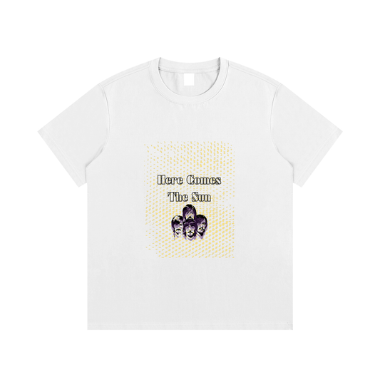 Graphic T-Shirt,Daily Casual,Cotton T-Shirt,Moderate Thickness,The Beatles,Unisex,Comfortable Fit,Basics,One Color,Pure Cotton