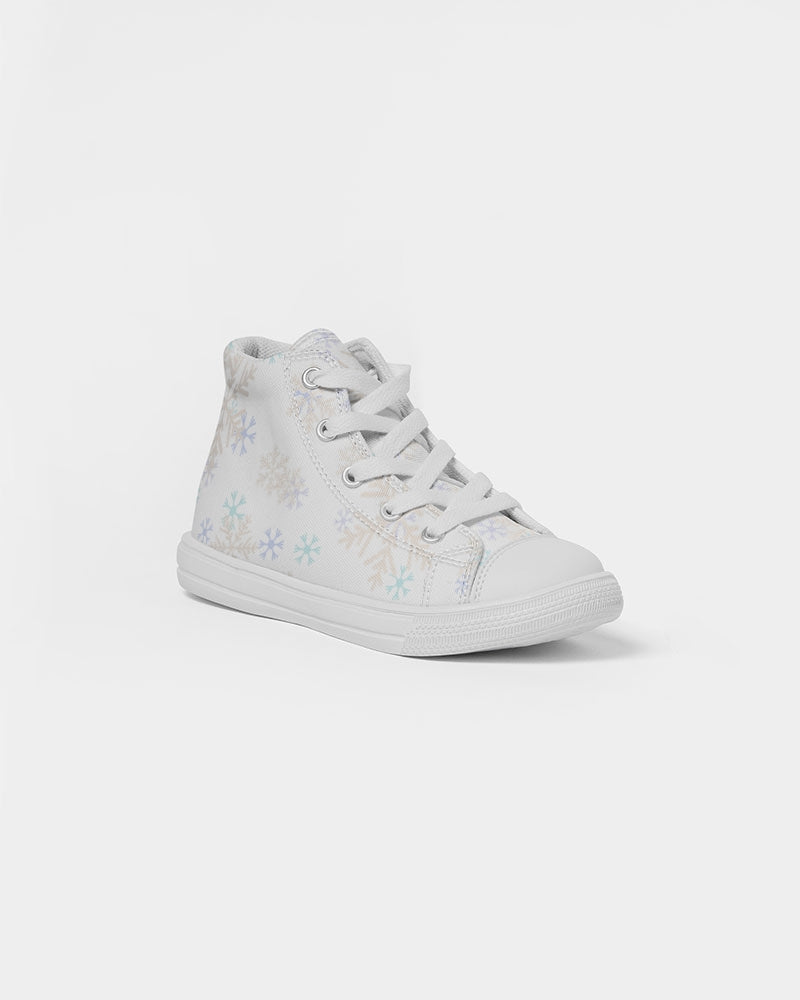 Snowflakes Kids Hightop Canvas Shoe