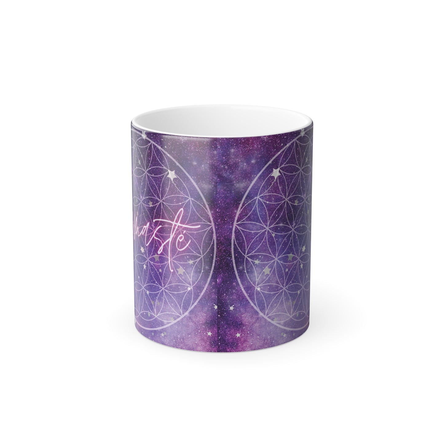 Coffee Mug - Flower of Life Namaste Galaxy Color Morphing Mug, 11oz