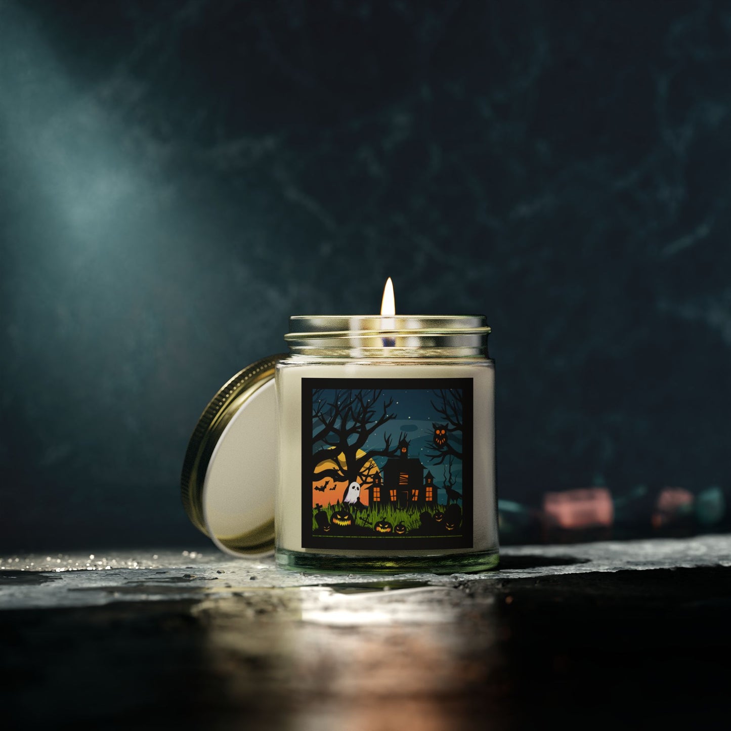 Scented Halloween Candle - Coconut Apricot Wax - Halloween Collective