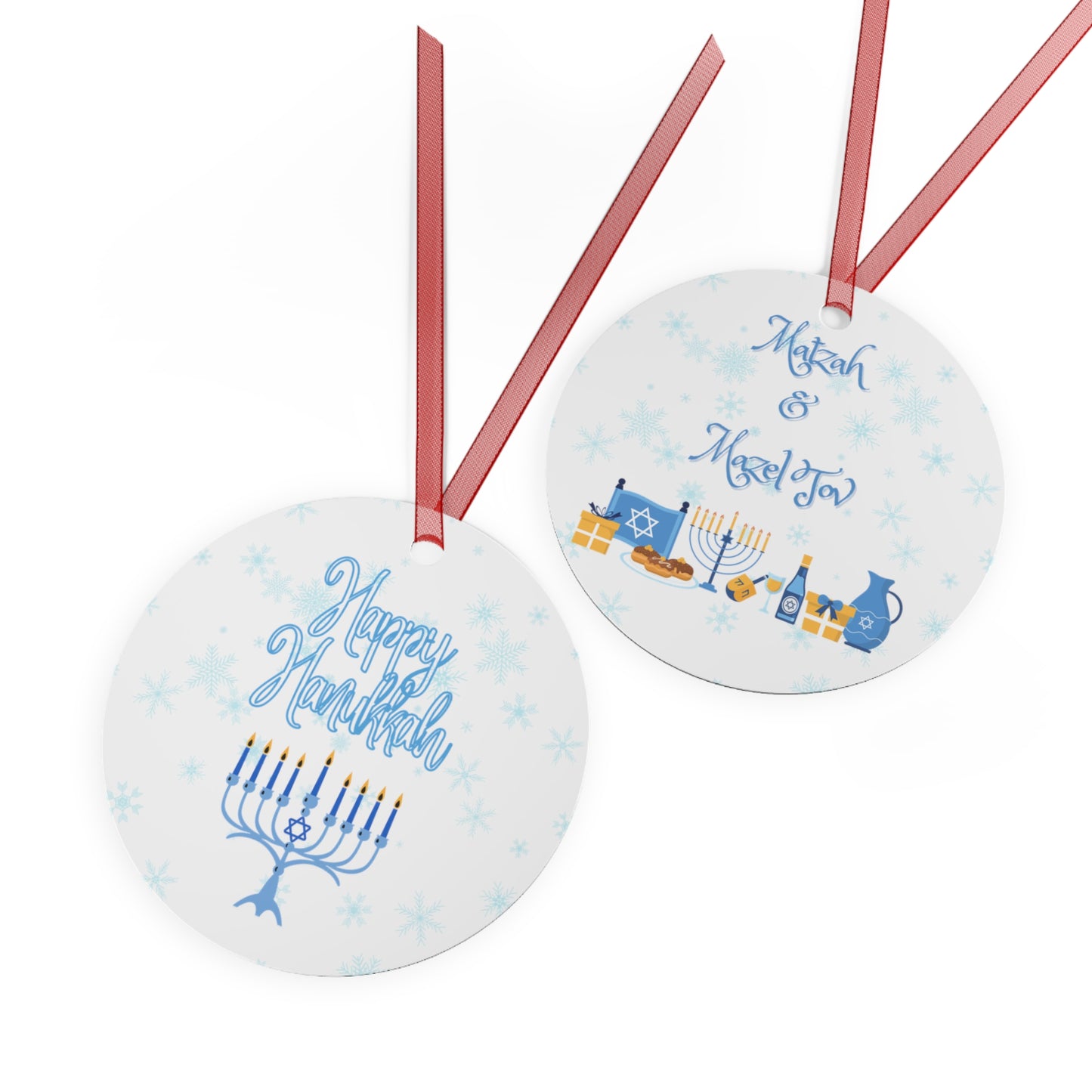 Copy of Naughty & Nice - Naughty Or Nice - Christmas Ornaments - Double Sided - Metal Ornaments