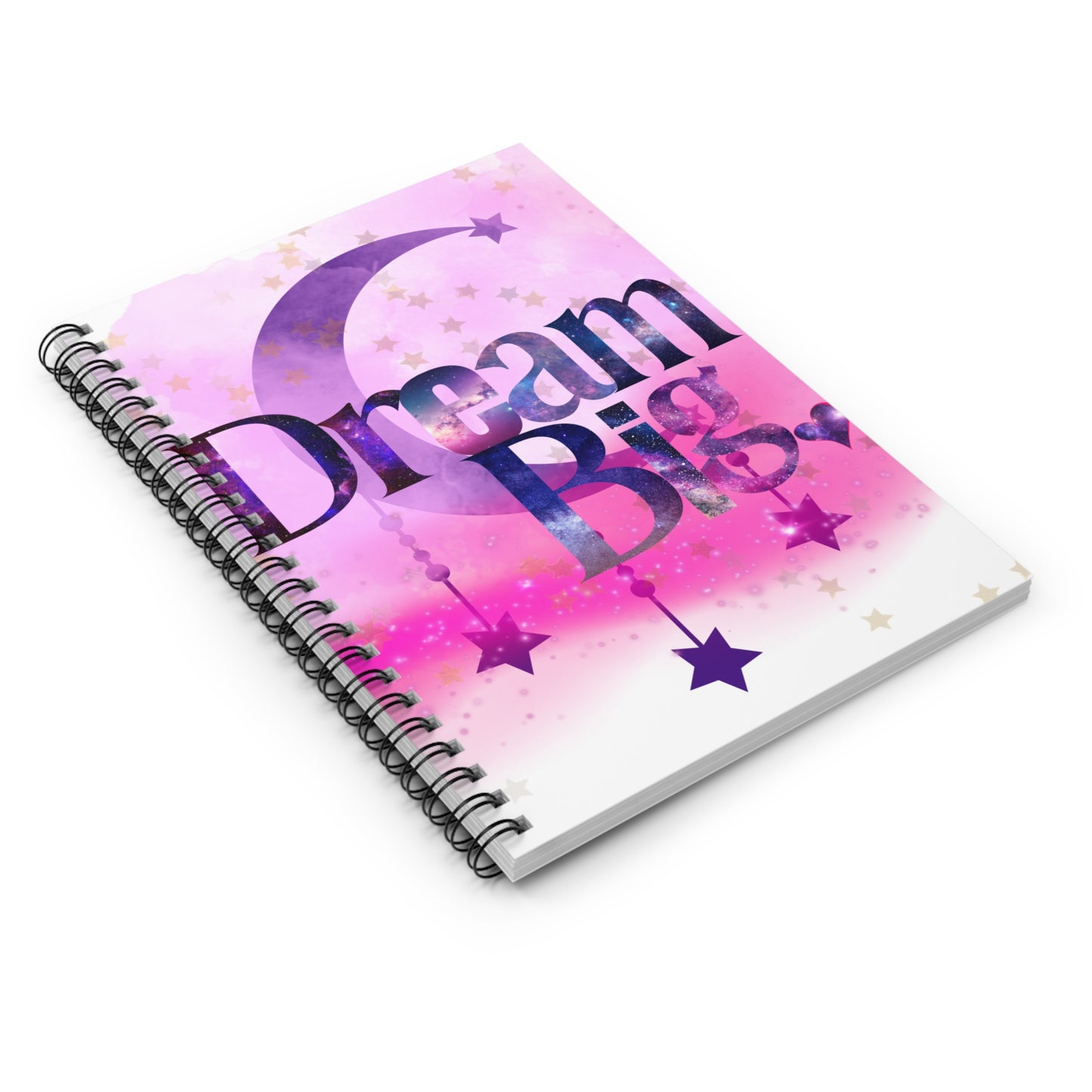 Spiral Notebook - Dream Big Collective - Milky Way Crescent Moon