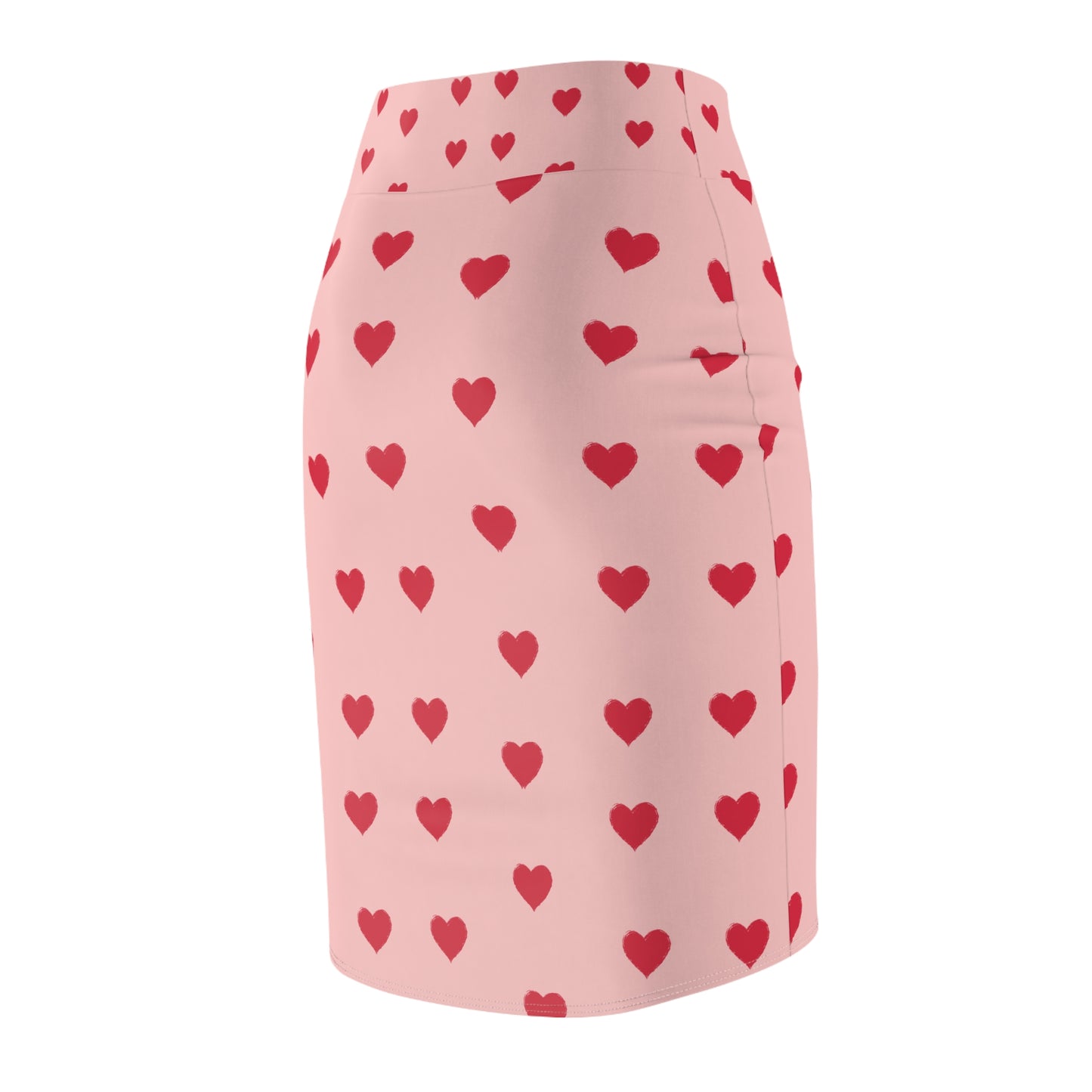 Red Hearts Womans' Skirt - Valentines Day Collective