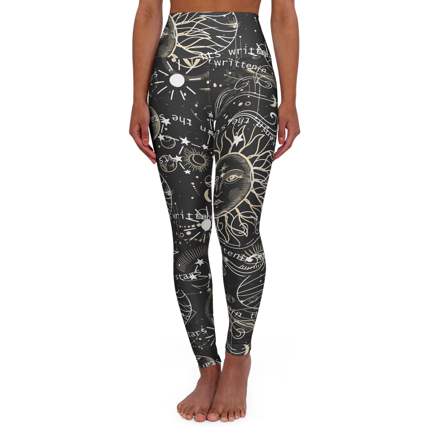 Celestial Moon "It's Written In The Stars" Womens Leggings - Kinetic Collective