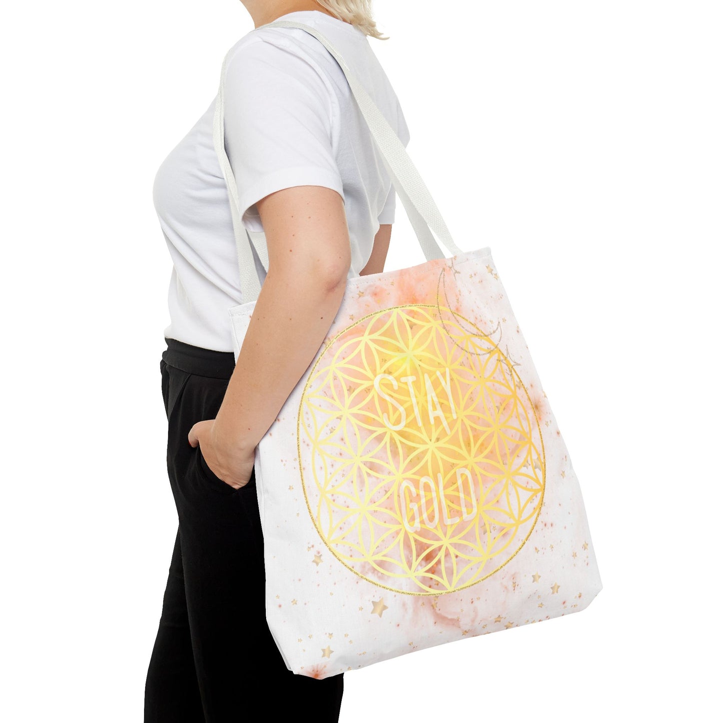 Stay Gold - Flower of Life Tote Bag