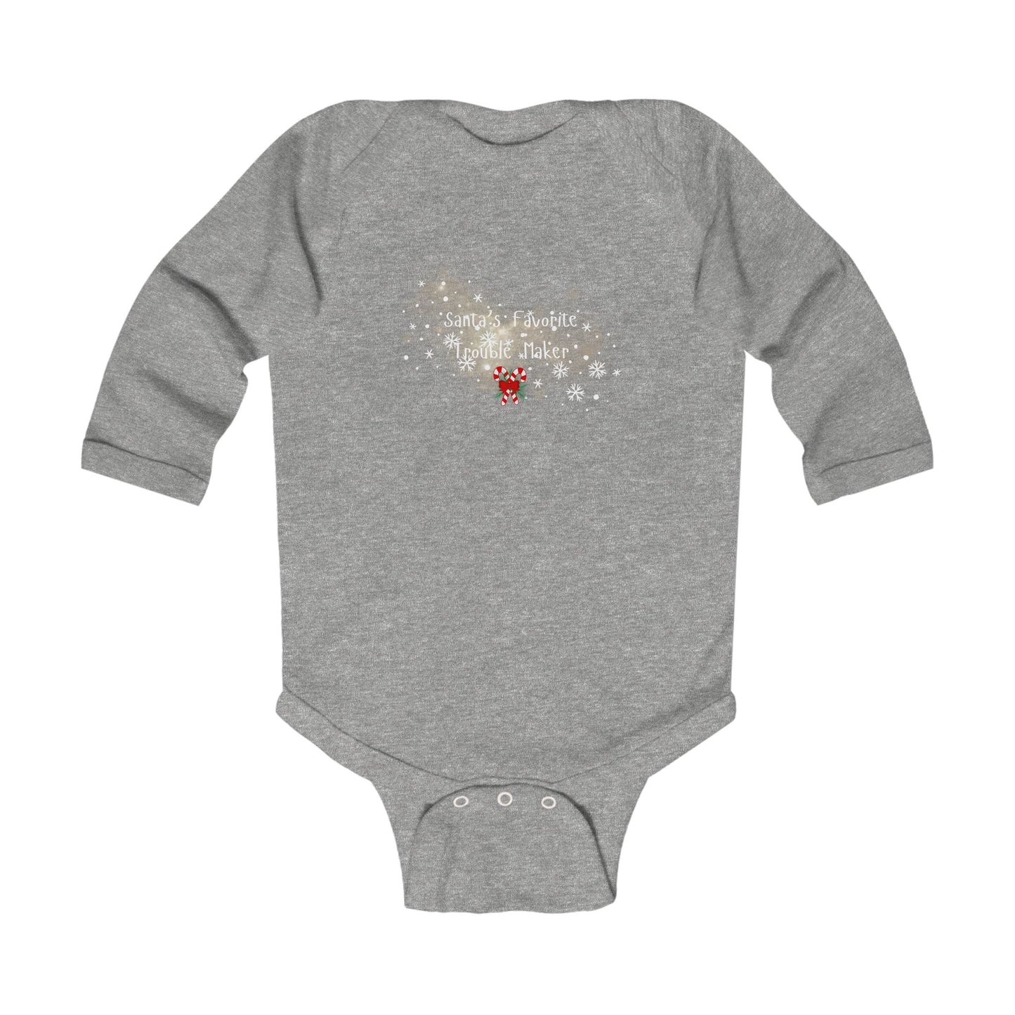 Christmas Infant Body Suit - Long Sleeve Bodysuit - Santa's Favorite Little Troublemaker - Christmas Collective