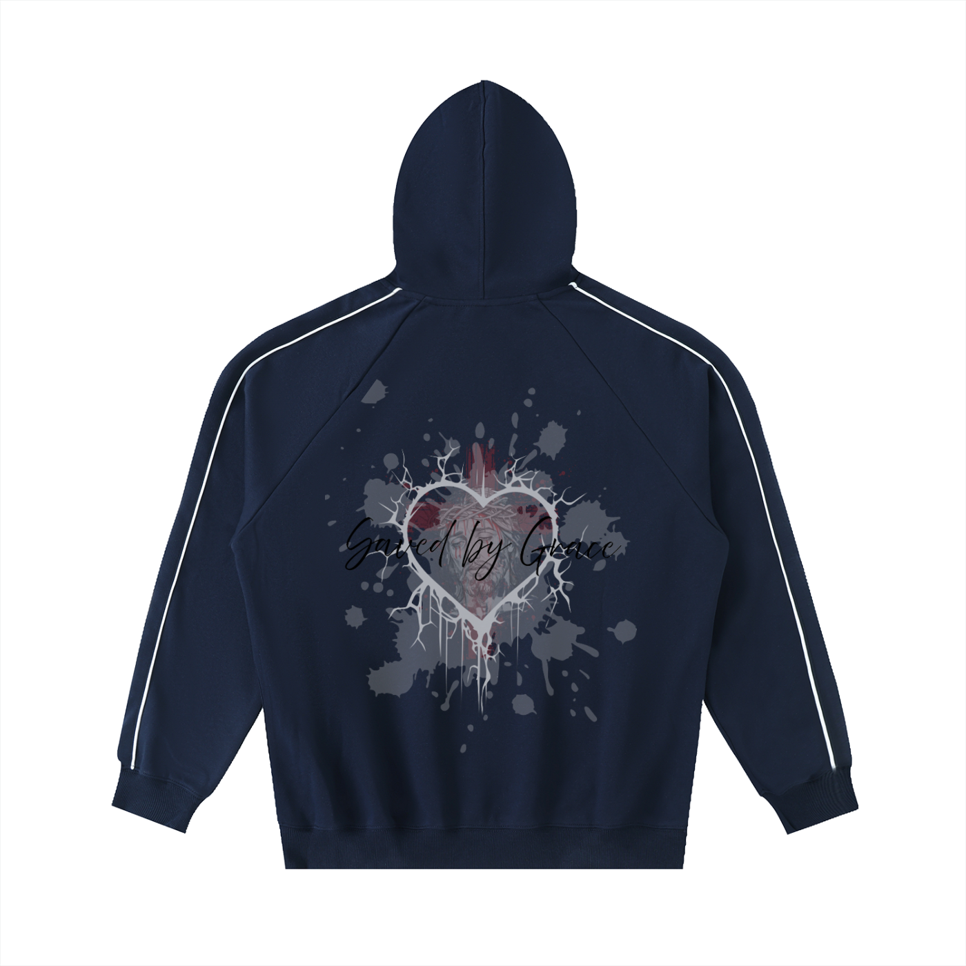 Faith Based Apparel ,Unisex Raglan Hoodie,Preppy,Sporty,Year Round,Yeshua,Jesus Christ,Cotton Blend,Polyester Blend,Christmas
