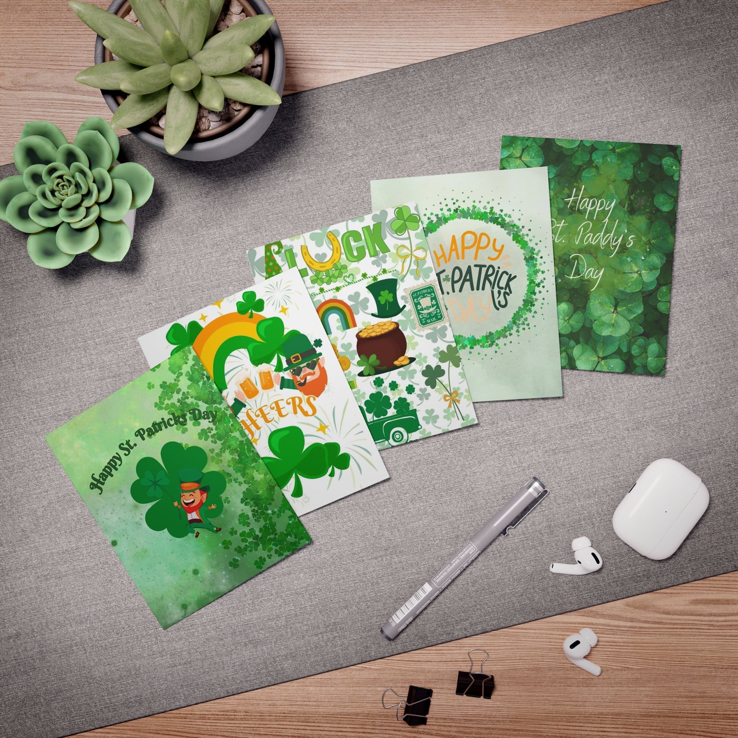 Multi-Design Saint Patrick's Day Cards (5-pack)