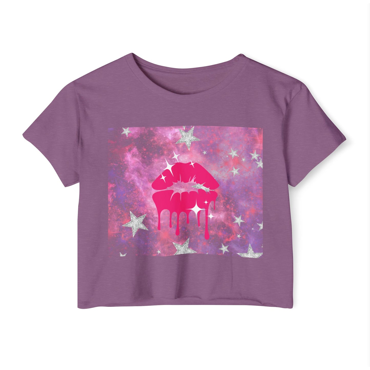 Starkissed Lips Woman's Festival Crop Top