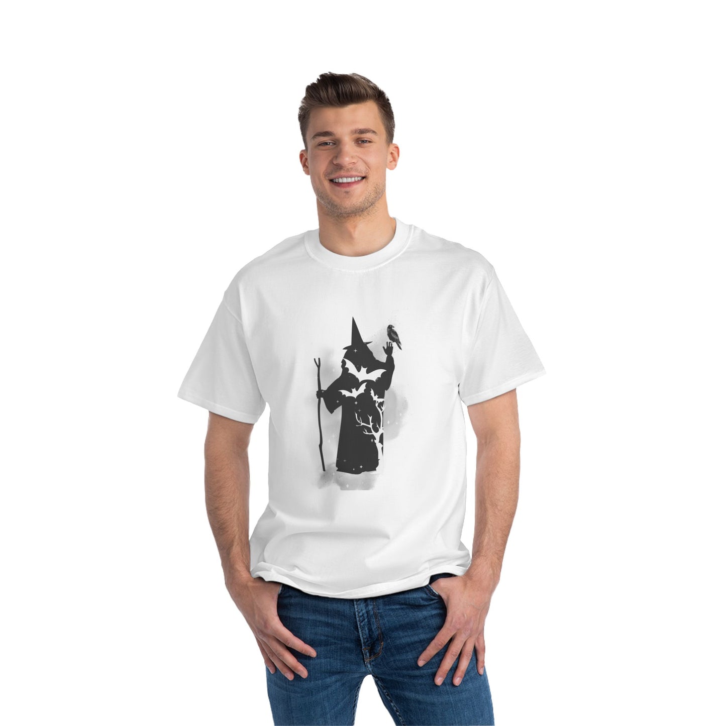 Halloween Short Sleeve T-Shirt - Wizard Graphic T-Shirt - Halloween Collective - His Collective