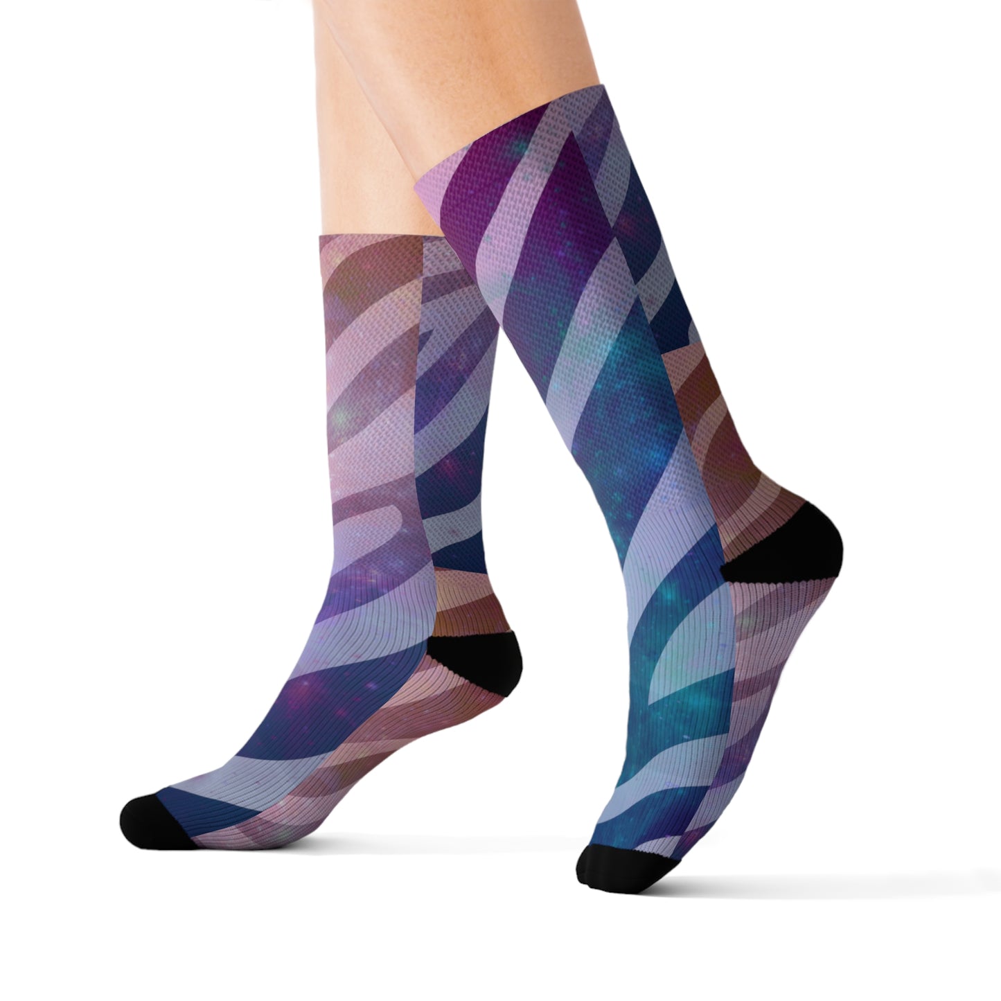 Unisex Zebra Galaxy Socks