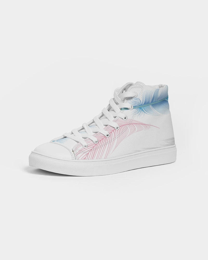 Hightop Shoes - Feather Print - Women's Shoes - Her Collective