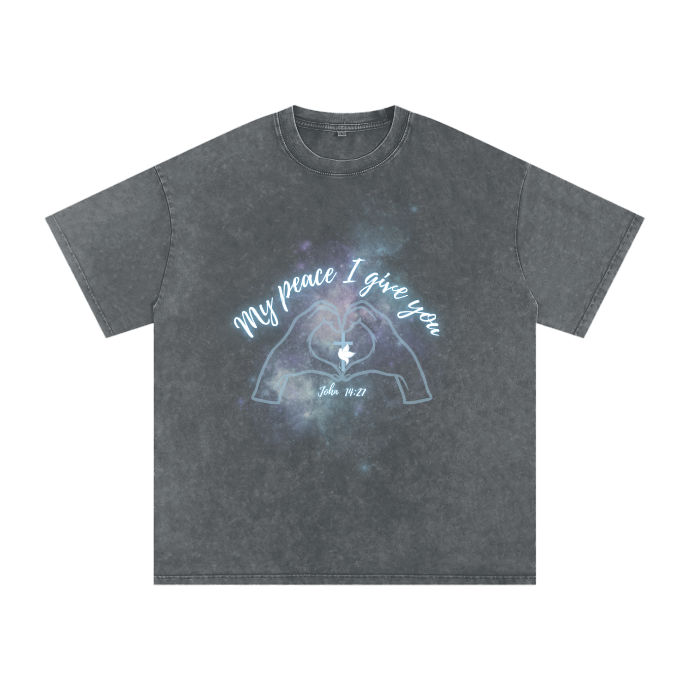 Women's Apparel,Faith Based Apparel,Snow Washed Oversized T-Shirt,Pure Cotton,Daily Casual,Loose-Fit,Summer ,Spring,Fall,Slight Stretch
