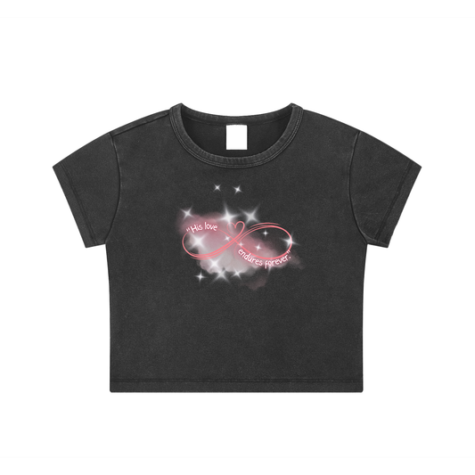 Womens' Faith Based Apparel,Womens Apparel,Snow Washed Crop Top,Thin Fabric,Faith Based Apparel,Blended Cotton,Daily Casual,Small Sizing,Crop Top,Snow Washed
