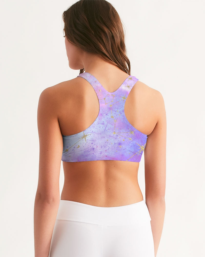 Galaxy Print - Women's Activewear - Women's Seamless Sports Bra - Women's Collective