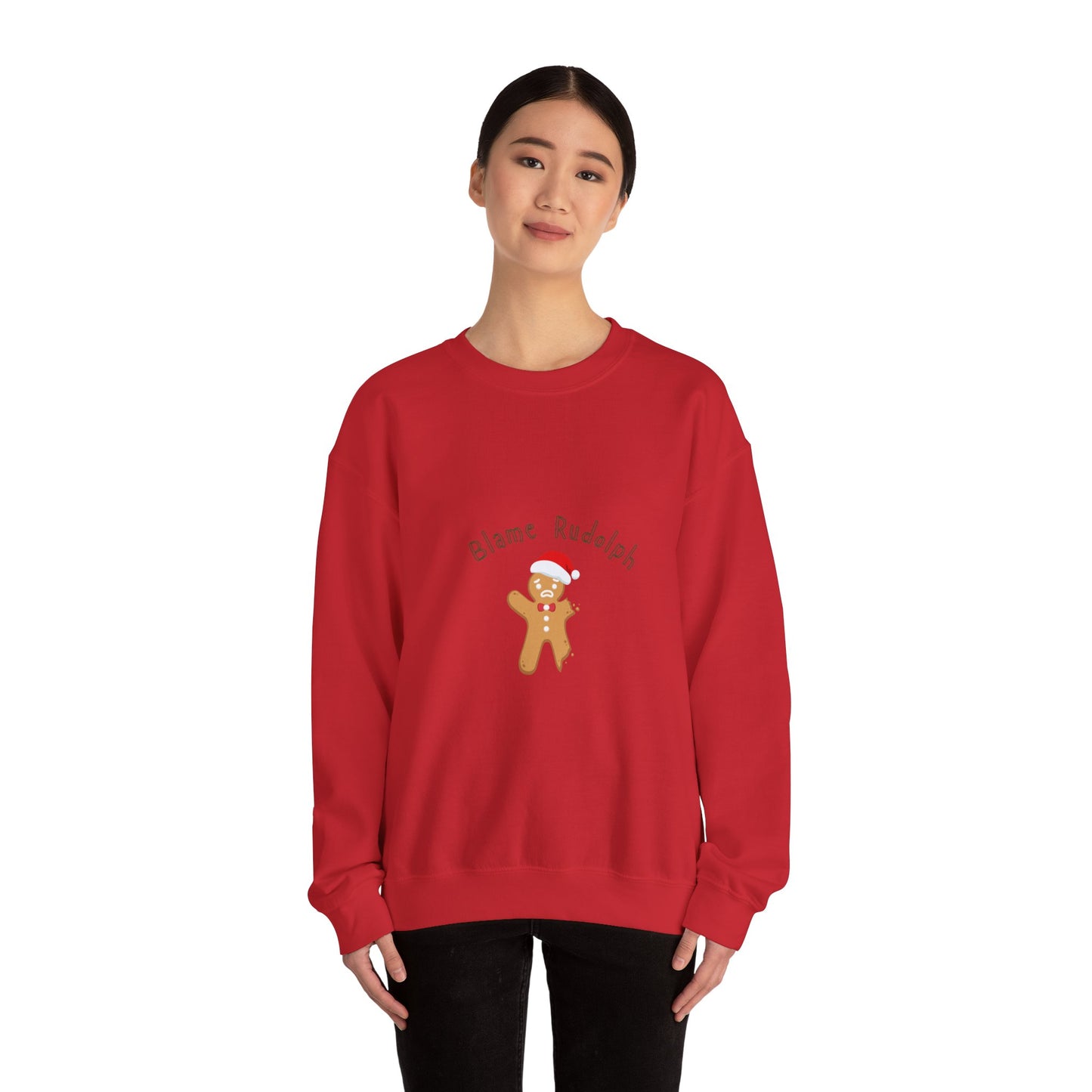 Christmas Sweater - Blame Rodolph - Women's Crewneck Sweatshirt