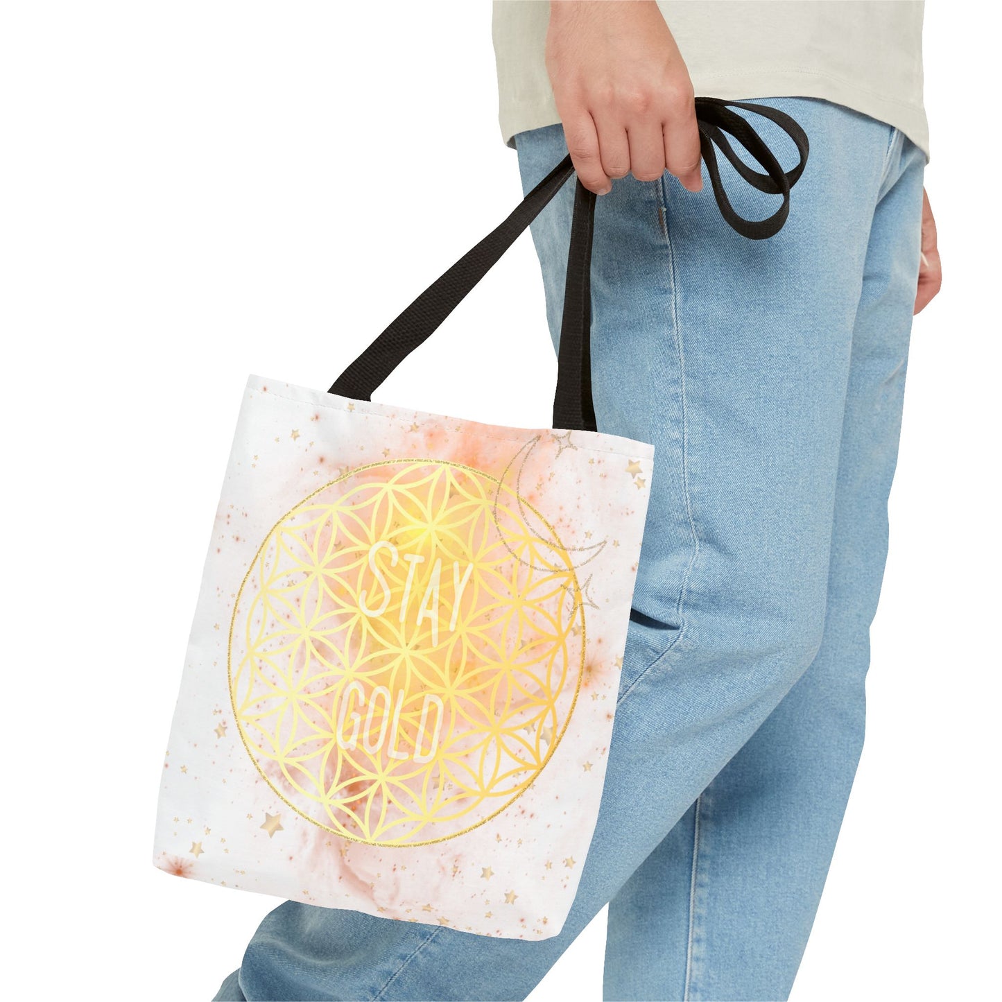 Stay Gold - Flower of Life Tote Bag