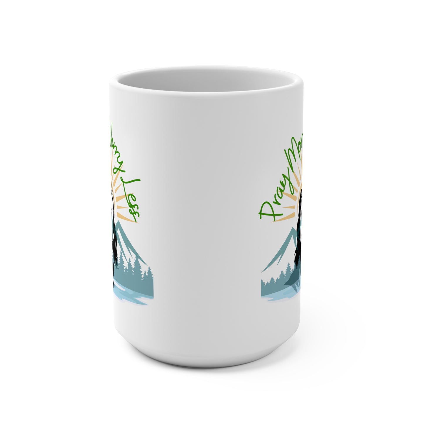 Pray More Worry Less - Ceramic Coffee Mug - Christ Collective - Home Collective