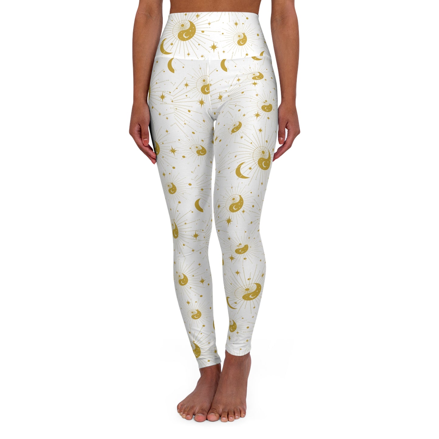 Ying Yang Stars Moon & Sun Yoga Leggings - Kinetic Collective