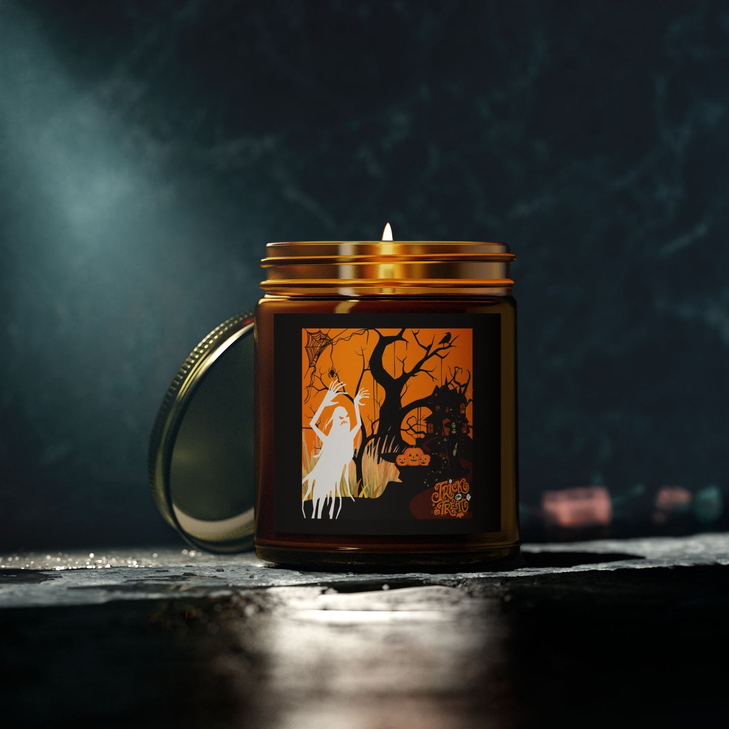 Scented Halloween Candle - Coconut Apricot Wax - Halloween Collective