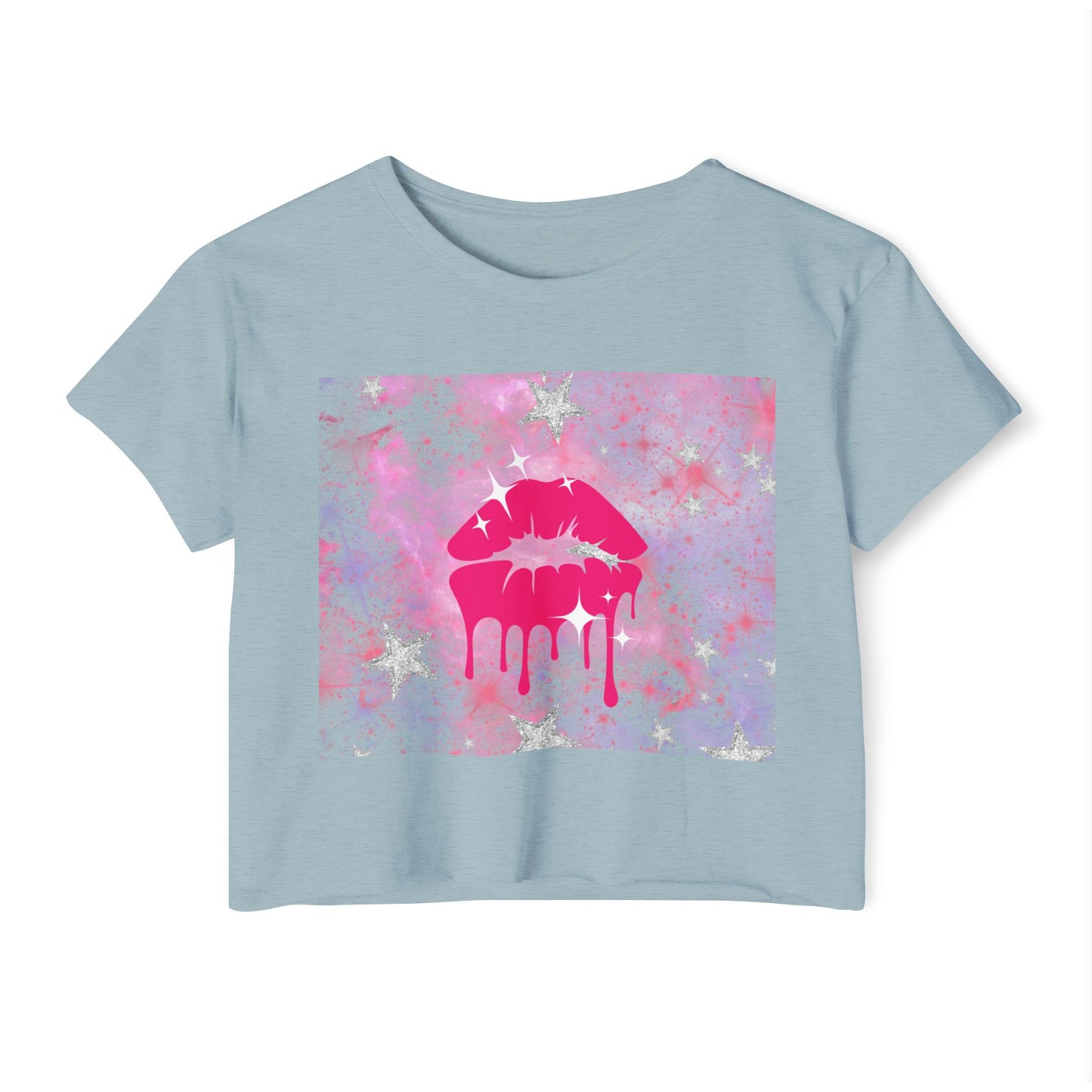 Starkissed Lips Woman's Festival Crop Top