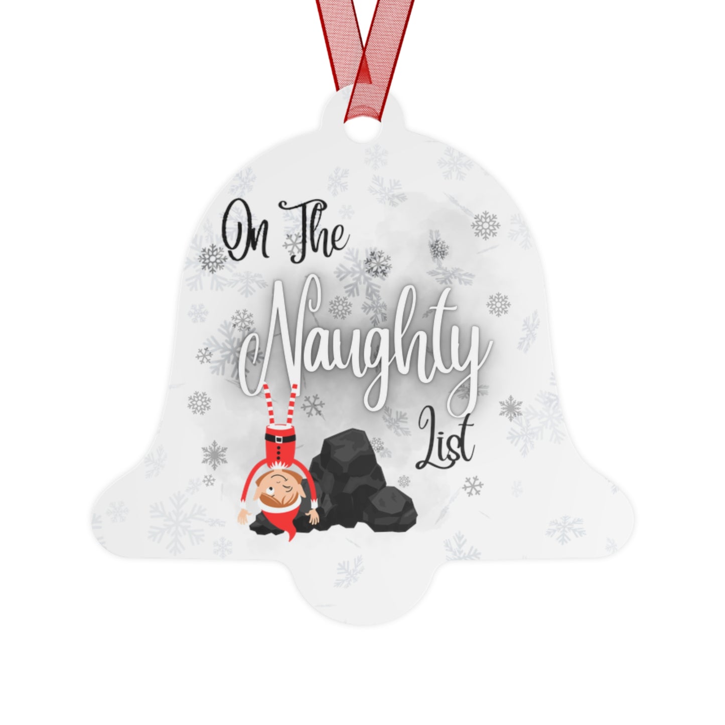 Naughty & Nice - Naughty Or Nice - Christmas Ornaments - Double Sided - Metal Ornaments