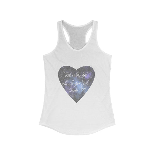 Women's Racerback - Heart Galaxy - Proverbs 3:5