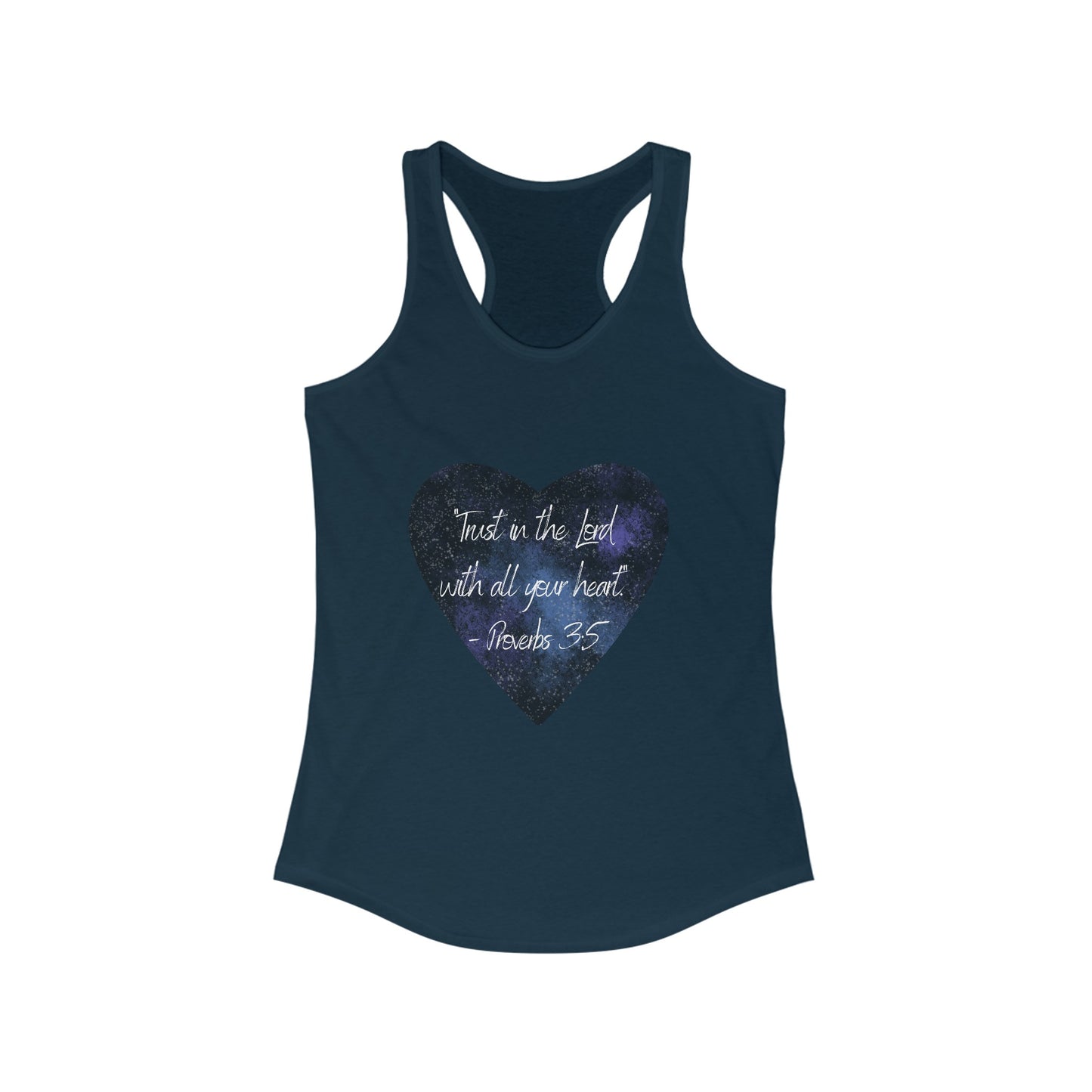 Women's Racerback - Heart Galaxy - Proverbs 3:5