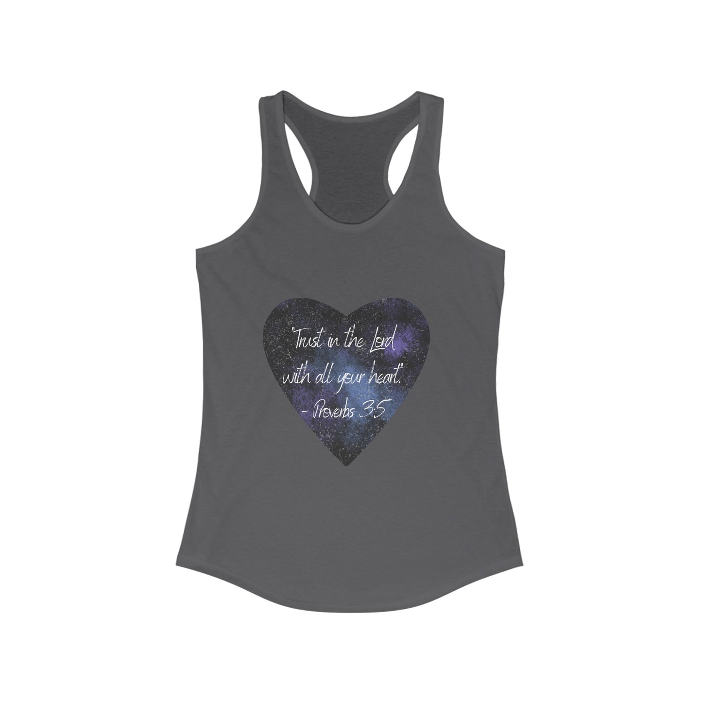 Women's Racerback - Heart Galaxy - Proverbs 3:5