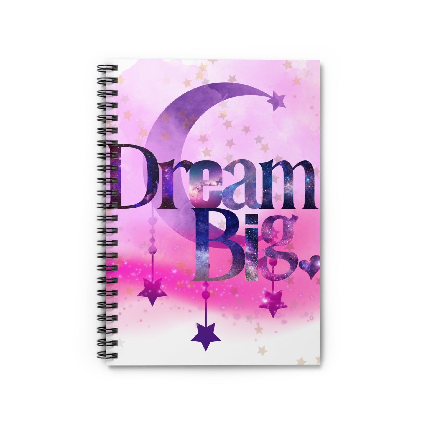 Spiral Notebook - Dream Big Collective - Milky Way Crescent Moon