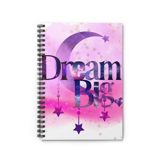 Spiral Notebook - Dream Big Collective - Milky Way Crescent Moon