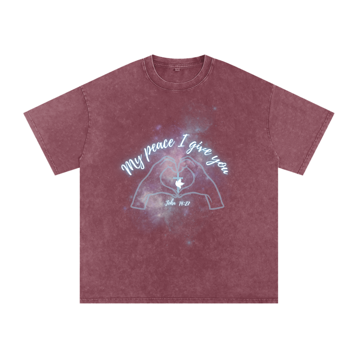 Women's Apparel,Faith Based Apparel,Snow Washed Oversized T-Shirt,Pure Cotton,Daily Casual,Loose-Fit,Summer ,Spring,Fall,Slight Stretch