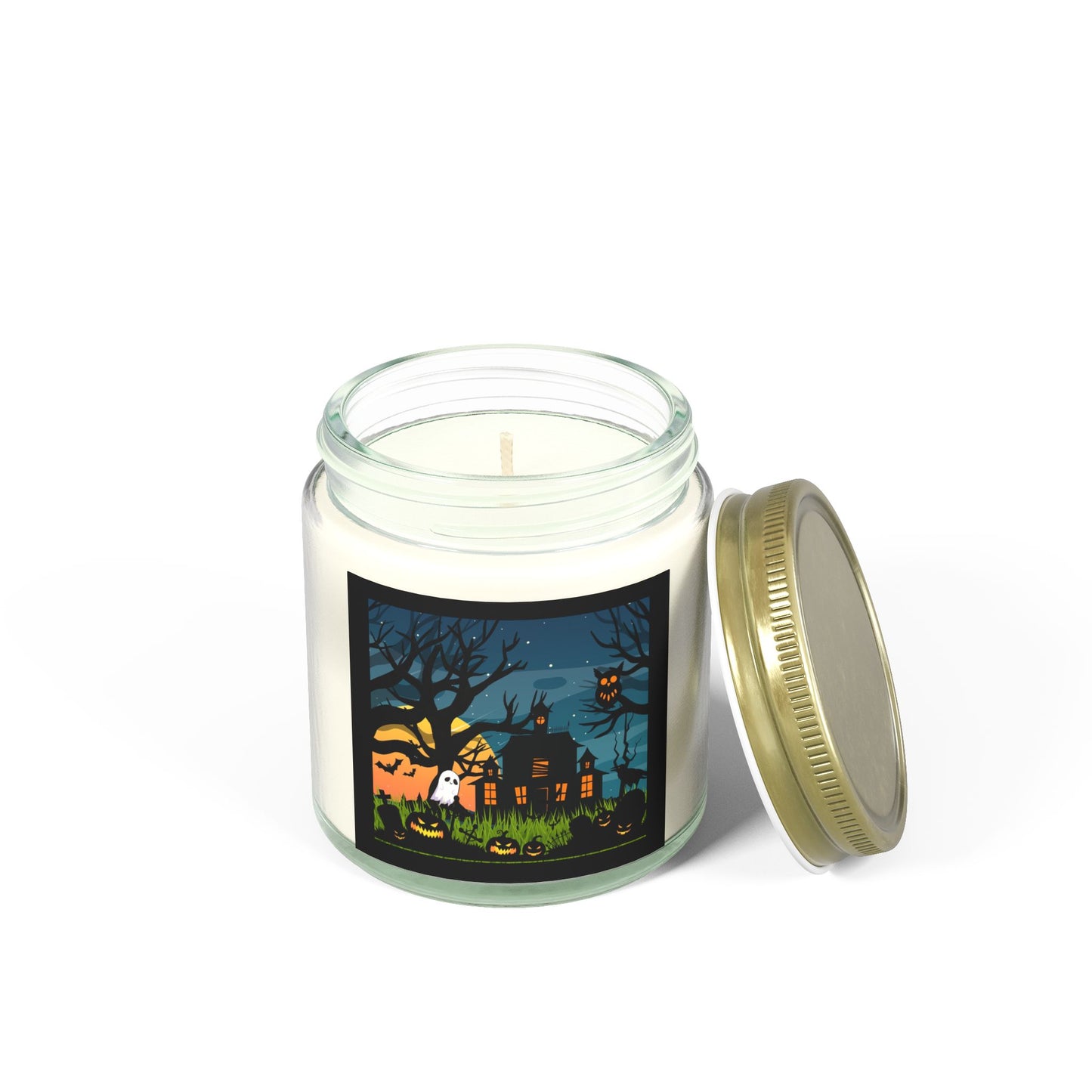 Scented Halloween Candle - Coconut Apricot Wax - Halloween Collective