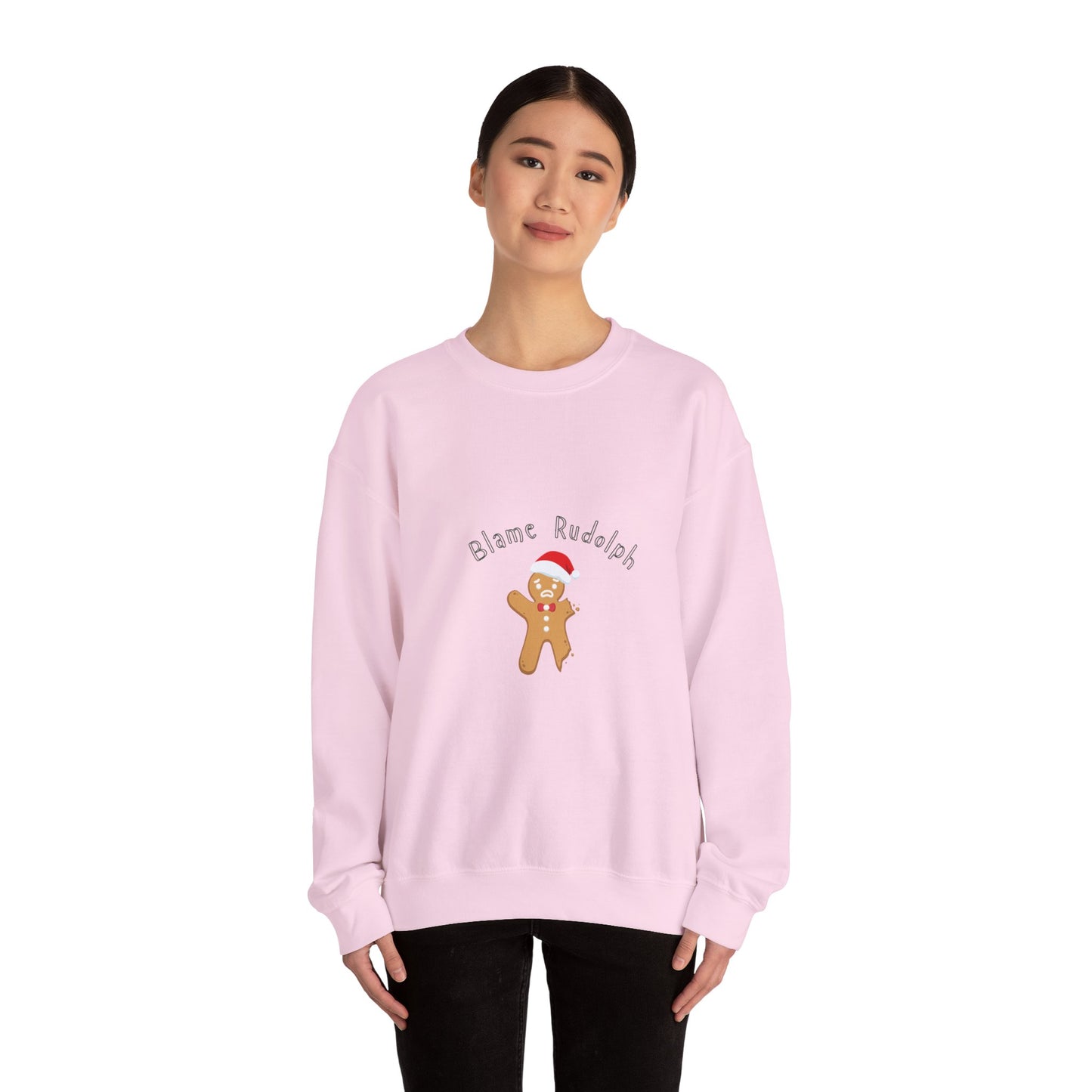 Christmas Sweater - Blame Rodolph - Women's Crewneck Sweatshirt