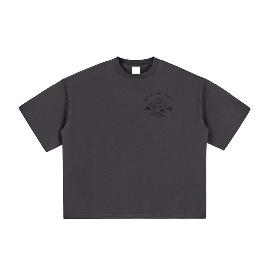 Unisex,Faith Based Apparel,Faith Can Move Mountains,Vintage Washed,Pure Cotton,Boxy T-Shirt,Daily Casual ,Basics,Moderate Thickness,Loose Fit