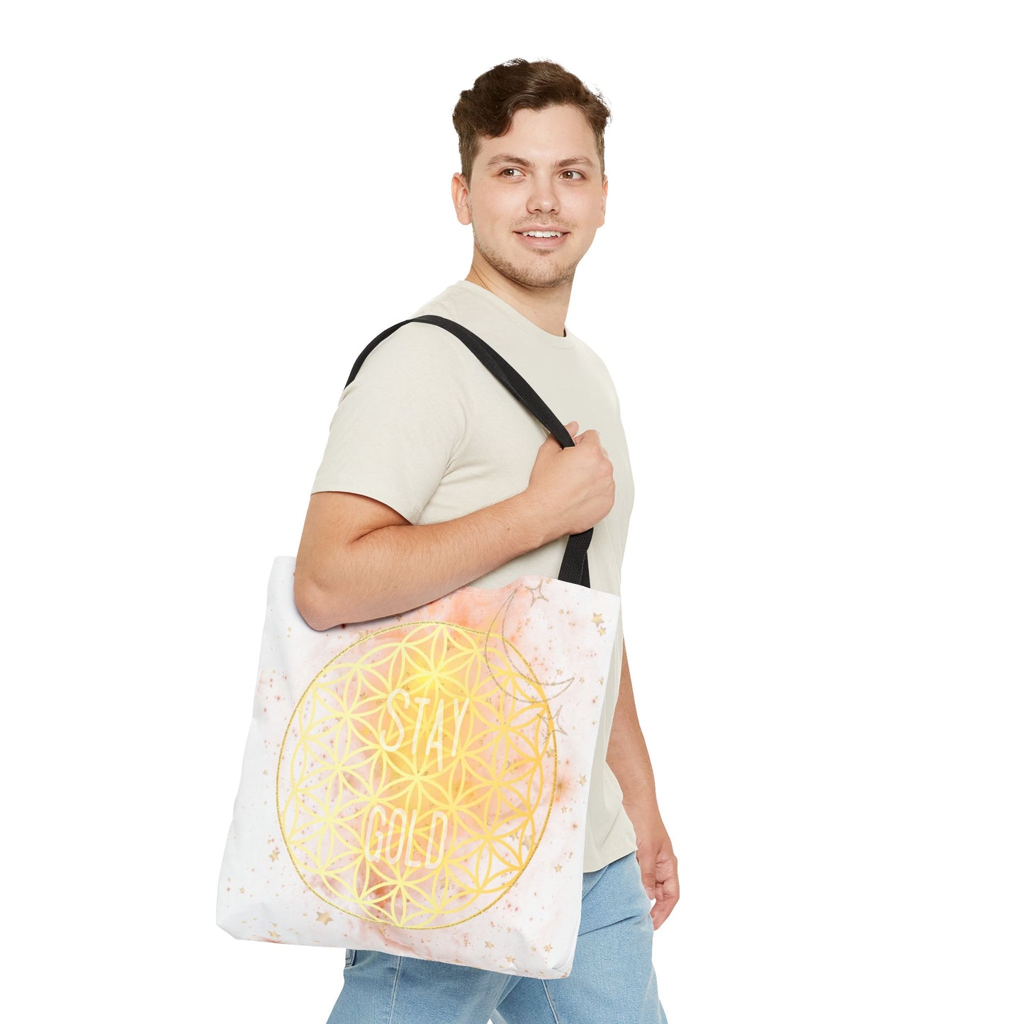 Stay Gold - Flower of Life Tote Bag